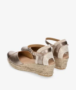 Alpargatas bloom&you DALIA en taupe metalizado