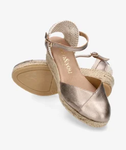 Alpargatas bloom&you DALIA en taupe metalizado