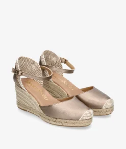 Alpargatas bloom&you KASTA en taupe metalizado