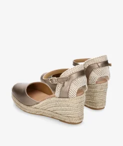 Alpargatas bloom&you KASTA en taupe metalizado