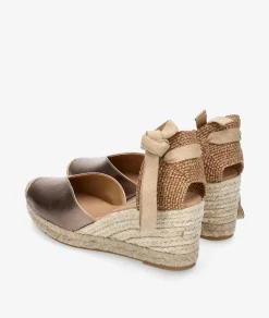 Alpargatas bloom&you PETUNIA en taupe metalizado