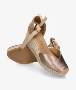 Alpargatas bloom&you PETUNIA en taupe metalizado