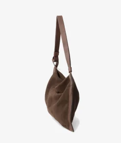 Bolso de piel Biba BEV1L en serraje marrón