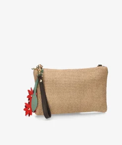 Bolso de rafia bloom&you MIST FOLDER en beige