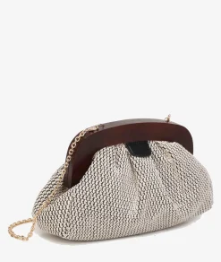 Bolso de rafia pabloochoa.shoes 21021 en negro