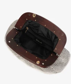 Bolso de rafia pabloochoa.shoes 21021 en negro