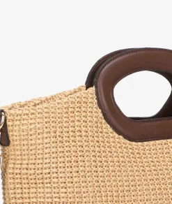 Bolso de rafia pabloochoa.shoes 20950 en camel