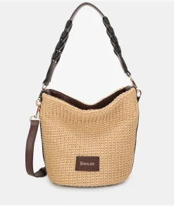 Bolso de rafia pabloochoa.shoes 20953 en camel