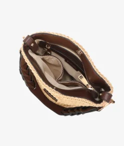 Bolso de rafia pabloochoa.shoes 20953 en camel