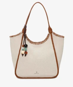 Bolso textil pabloochoa.shoes 21112 en beige