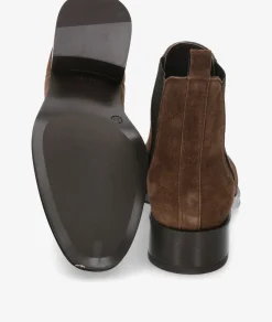 Botines Alpe 2349 en serraje marrón