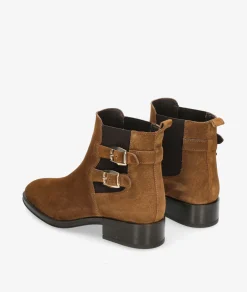 Botines Alpe 5187 en serraje cuero