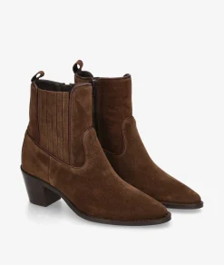 Botines Alpe 5213 en serraje marrón