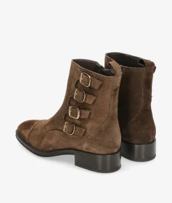 Botines Alpe 2322 en serraje marrón