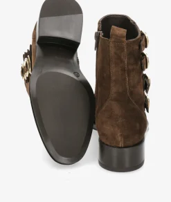 Botines Alpe 2322 en serraje marrón