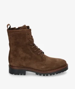 Botines Alpe 2610 en serraje marrón