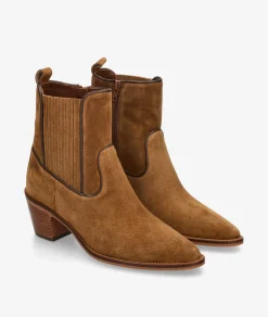 Botines Alpe 5213 en serraje cuero