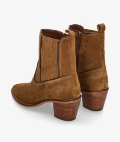 Botines Alpe 5213 en serraje cuero