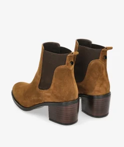 Botines Alpe 2202 en serraje cuero