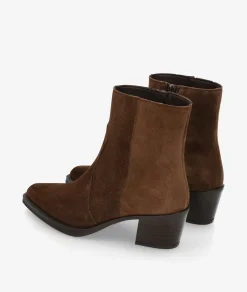 Botines Alpe 5538 en serraje marrón