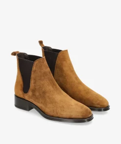 Botines Alpe 2349 en serraje cuero