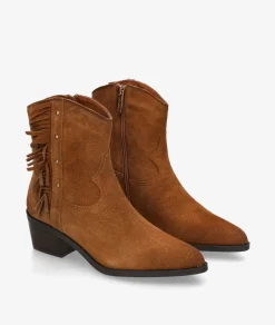 Botines Carmela 162663 en serraje cuero