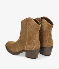 Botines EVA PARIS 27976 en serraje cuero