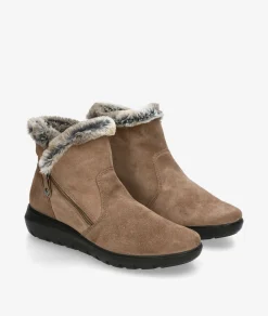 Botines Imac 856391 en serraje taupe