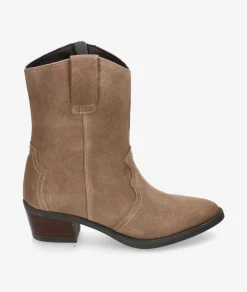 Botines Rhostock 13787 en serraje taupe