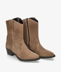 Botines Rhostock 13787 en serraje taupe