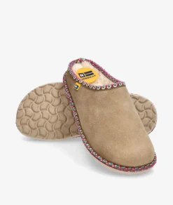 Chinela Nordikas 2090 en serraje taupe