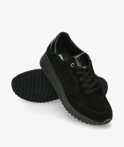 Deportivos Imac 858220 en serraje negro