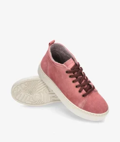 Deportivos Natural World 6122 en serraje rosa