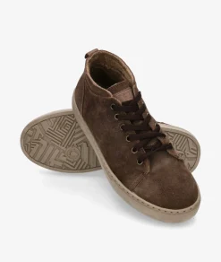 Deportivos Natural World 6721 en serraje marrón