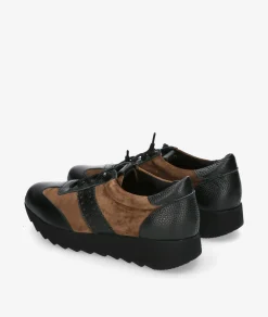 Deportivos pabloochoa.shoes GEO 20-BANDA PICADA en serraje taupe