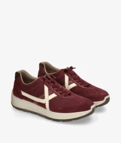 Deportivos St. Gallen SOFI-01 en serraje burdeos