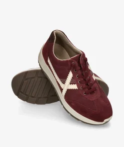 Deportivos St. Gallen SOFI-01 en serraje burdeos