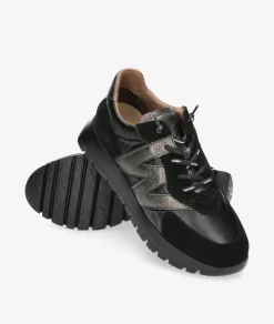 Deportivos Wonders A-2464 en negro