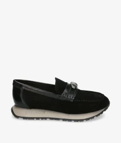 Mocasines Hispanitas BHI254400 en serraje negro