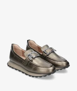 Mocasines Hispanitas HI243621 en taupe metalizado