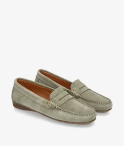 Mocasines pabloochoa.shoes 94239 en serraje kaki