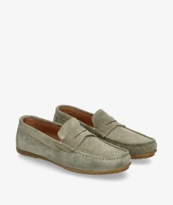 Mocasines pabloochoa.shoes 82223 en serraje kaki