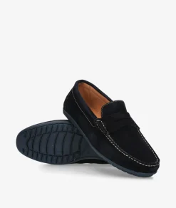 Mocasines pabloochoa.shoes 82223 en serraje azul