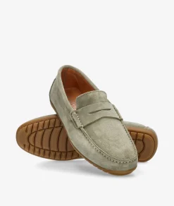 Mocasines pabloochoa.shoes 82223 en serraje kaki