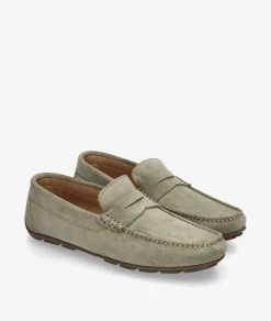 Mocasines Traveris 33720 en serraje kaki
