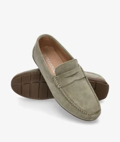 Mocasines Traveris 33720 en serraje kaki