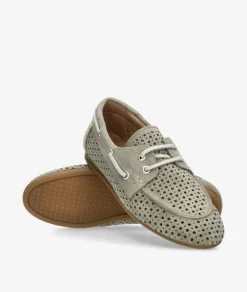 Naúticos bloom&you NEW OLIVIA en serraje kaki