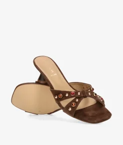 Sandalias Aclys MILANO 02 en ante marrón