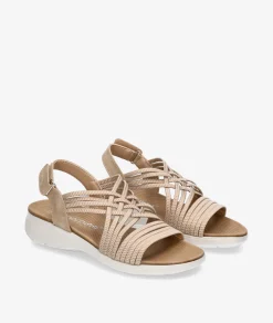 Sandalias Amarpies 26583 en beige