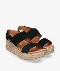 Sandalias bloom&you KLIN en serraje negro